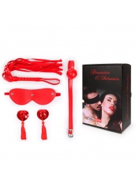 Пикантный набор БДСМ из 4 предметов в красном цвете - Notabu - купить с доставкой в Кисловодске