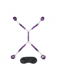 Фиолетовый набор фиксаций на кровати Classic Bedspreader - Lux Fetish - купить с доставкой в Кисловодске
