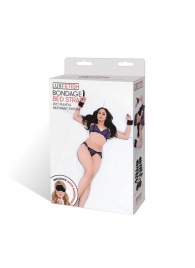 Чёрные манжеты для фиксации на кровати Bondage Bed Strap - Lux Fetish - купить с доставкой в Кисловодске