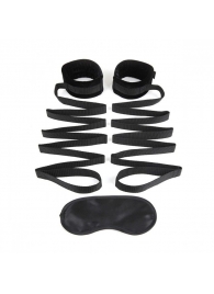 Чёрные манжеты для фиксации на кровати Bondage Bed Strap - Lux Fetish - купить с доставкой в Кисловодске