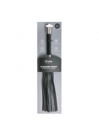 Черная плеть Easytoys Flogger With Metal Grip - 38 см. - Easy toys - купить с доставкой в Кисловодске