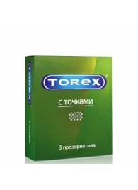 Текстурированные презервативы Torex  С точками  - 3 шт. - Torex - купить с доставкой в Кисловодске