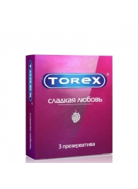 Презервативы Torex  Сладкая любовь  с ароматом клубники - 3 шт. - Torex - купить с доставкой в Кисловодске