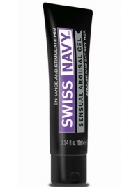 Возбуждающий гель-лубрикант на водной основе Sensual Arousal Lubricant - 10 мл. - Swiss navy - купить с доставкой в Кисловодске