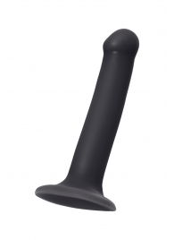 Черный фаллос на присоске Silicone Bendable Dildo M - 18 см. - Strap-on-me - купить с доставкой в Кисловодске
