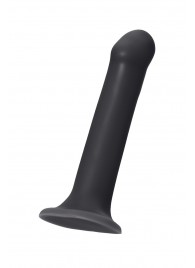 Черный фаллос на присоске Silicone Bendable Dildo L - 19 см. - Strap-on-me - купить с доставкой в Кисловодске
