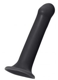 Черный фаллос на присоске Silicone Bendable Dildo XL - 20 см. - Strap-on-me - купить с доставкой в Кисловодске
