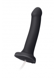 Черный фаллос с имитацией эякуляции Silicon Cum Dildo L - 19,6 см. - Strap-on-me - купить с доставкой в Кисловодске
