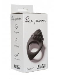 Черное эрекционное виброкольцо Pure Passion Sunset - Lola Games - в Кисловодске купить с доставкой