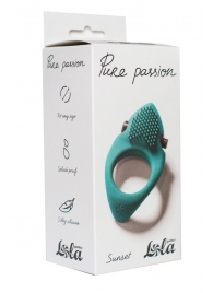 Зеленое эрекционное виброкольцо Pure Passion Sunset - Lola Games - в Кисловодске купить с доставкой
