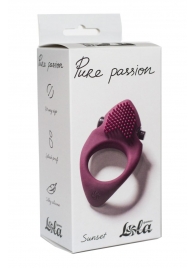 Бордовое эрекционное виброкольцо Pure Passion Sunset - Lola Games - в Кисловодске купить с доставкой