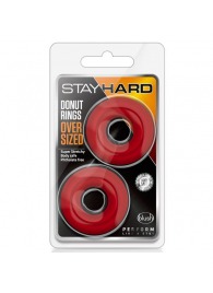 Набор из 2 красных эрекционных колец DONUT RINGS OVERSIZED - Blush Novelties - в Кисловодске купить с доставкой