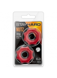 Набор из 2 красных фигурных эрекционных колец NUTZ - Blush Novelties - в Кисловодске купить с доставкой
