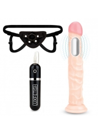 Регулируемые трусики с вибрирующей насадкой - 21 см. - Lux Fetish - купить с доставкой в Кисловодске