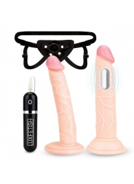 Регулируемые трусики с 2 насадками - 16 и 15 см. - Lux Fetish - купить с доставкой в Кисловодске