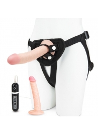 Регулируемые трусики с 2 насадками - 16 и 15 см. - Lux Fetish - купить с доставкой в Кисловодске