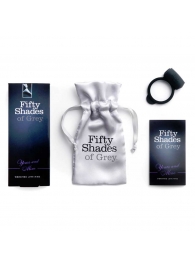 Темно-серое эрекционное кольцо Vibrating Love Ring с вибрацией - Fifty Shades of Grey - в Кисловодске купить с доставкой