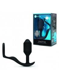 Черное эрекционное кольцо с анальным плагом Snug   Tug - b-Vibe - в Кисловодске купить с доставкой
