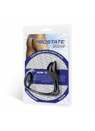 Стимулятор простаты с фиксацией эрекционным кольцом Prostate Gear - BlueLine - в Кисловодске купить с доставкой