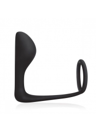 Стимулятор простаты с фиксацией эрекционным кольцом Prostate Gear - BlueLine - в Кисловодске купить с доставкой