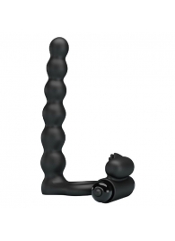 Черная насадка для двойной стимуляции Hercules Penis Sheath III - 15,3 см. - Baile - купить с доставкой в Кисловодске