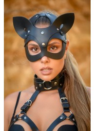 Эффектная маска кошки Ladys Arsenal с ушками - БДСМ Арсенал - купить с доставкой в Кисловодске