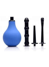 Анальный душ с 3 насадками Premium One-way Valve Anal Douche Set - XR Brands - купить с доставкой в Кисловодске