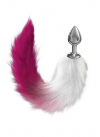 Серебристая анальная пробка с розовым хвостом Galaxy - Lola Games - купить с доставкой в Кисловодске
