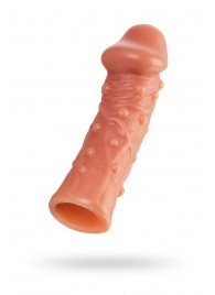 Реалистичная удлиняющая насадка с дополнительной стимуляцией - 16,5 см. - KOKOS - в Кисловодске купить с доставкой