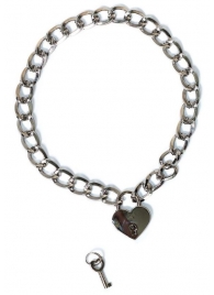 Серебристый ошейник Embrace с ключиком - Lola Games - купить с доставкой в Кисловодске