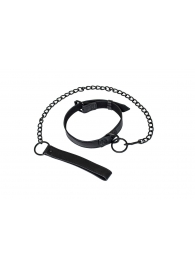 Черный ошейник Sin с поводком - Lola Games - купить с доставкой в Кисловодске