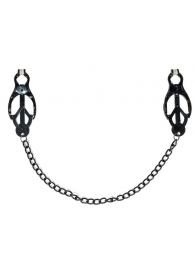 Зажимы на соски Darkside с цепочкой - Lola Games - купить с доставкой в Кисловодске