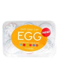 Набор из 6 мастурбаторов Tenga EGG Easy Beat с различным рельефом - Tenga - в Кисловодске купить с доставкой