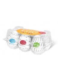Набор из 6 мастурбаторов Tenga EGG Easy Beat с различным рельефом - Tenga - в Кисловодске купить с доставкой