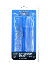 Комплект из 2 прозрачных насадок на пенис PENIS EXTENDER PACK - Dream Toys - в Кисловодске купить с доставкой