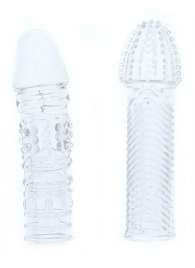Комплект из 2 прозрачных насадок на пенис PENIS EXTENDER PACK - Dream Toys - в Кисловодске купить с доставкой