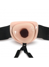 Телесный полый страпон Dr. Skin 6 Inch Hollow Strap On - 15,2 см. - Blush Novelties - купить с доставкой в Кисловодске