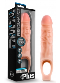 Телесный реалистичный фаллоудлинитель 9 Inch Silicone Cock Sheath Penis Extender - 22,86 см. - Blush Novelties - в Кисловодске купить с доставкой