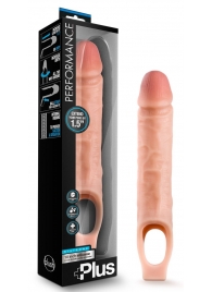 Телесный реалистичный фаллоудлинитель 10 Inch Silicone Cock Sheath Penis Extender - 25,4 см. - Blush Novelties - в Кисловодске купить с доставкой