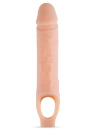 Телесный реалистичный фаллоудлинитель 10 Inch Silicone Cock Sheath Penis Extender - 25,4 см. - Blush Novelties - в Кисловодске купить с доставкой