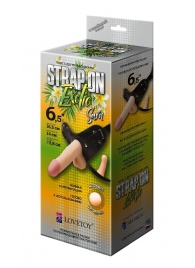 Пояс-трусики с 2 насадками Exotic-Sara - 16,5 см. - LOVETOY (А-Полимер) - купить с доставкой в Кисловодске