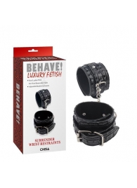 Черные наручники Surrender Wrist Restraints - Chisa - купить с доставкой в Кисловодске