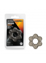 Дымчатое эрекционное кольцо Stay Hard Thick Bead Cock Ring - Blush Novelties - в Кисловодске купить с доставкой