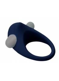 Гладкое синее эрекционное виброкольцо STIMU RING - Dream Toys - в Кисловодске купить с доставкой