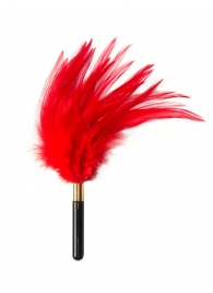 Красный перьевой тиклер Plume - 23 см. - Lola Lingerie - купить с доставкой в Кисловодске