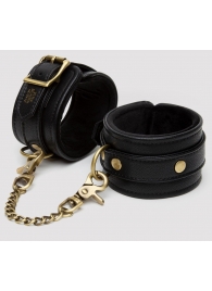 Черные оковы на ноги Bound to You Faux Leather Ankle Cuffs - Fifty Shades of Grey - купить с доставкой в Кисловодске