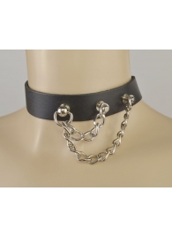 Черный чокер с двумя цепочками - Sitabella - купить с доставкой в Кисловодске
