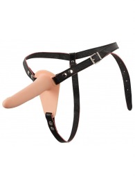 Телесный поясной страпон с вибрацией Vibrating Strap-On - 15,7 см. - Orion - купить с доставкой в Кисловодске