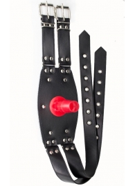 Черный узкий пояс на бедро с телесной насадкой - LOVETOY (А-Полимер) - купить с доставкой в Кисловодске