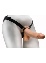 Реалистичный фаллос на регулируемых трусиках с кольцом - 17,5 см. - LOVETOY (А-Полимер) - купить с доставкой в Кисловодске